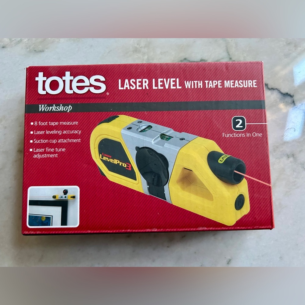 Totes Laser Level and tape measure, new in box